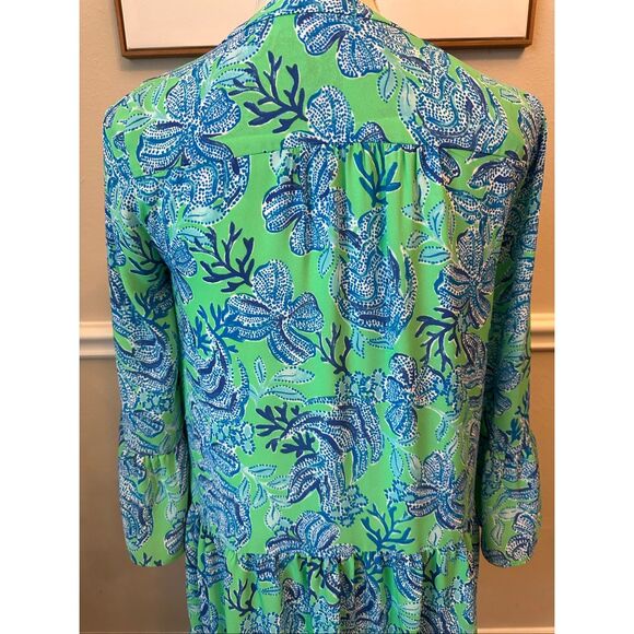 Lilly Pulitzer Gabriel Tunic Dress -Cabana Green Keeping It Reel Size 0/XS - Picture 9 of 12